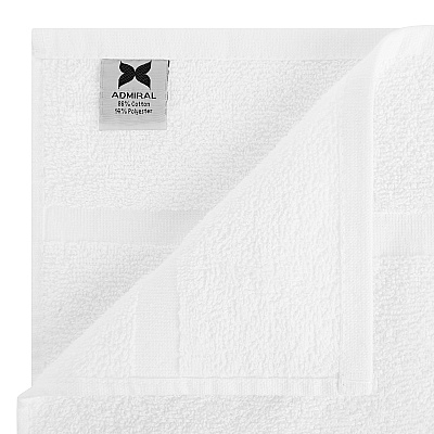 Admiral Hospitality Washcloth 12x12 White, Pack Of 12 (P-ADM-WASH)