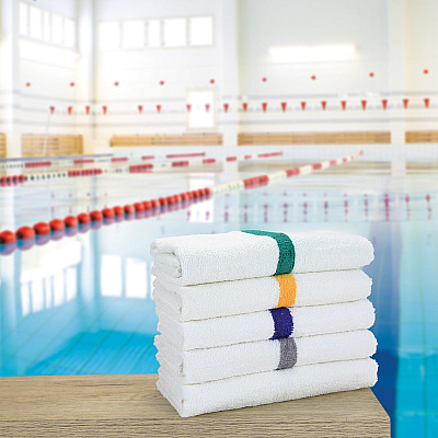 Power Gym Hand Towel 16x27 Pink Stripe, Case Of 120 (PWR-1627-3PKCS-CS)