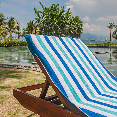 Cabo Cabana Chaise Cover 30x85 Navy/blue, Pack Of 2 (P-CC-CC-NV/BL)