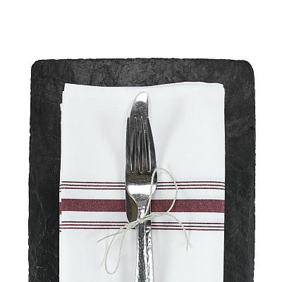 Mariposa Bistro Napkin 18x22 Burgundy Stripe, Pack Of 12 (PNP-BISTRO-BUR)