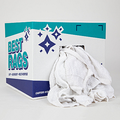 W69 Bar Mop Terry Wipers White 10lb Box (N-W69-10)