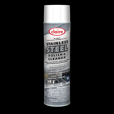 Claire Stainless Steel Polish and Cleaner, Lemon Scent, 15 oz Aerosol Spray (CGC841EA)
