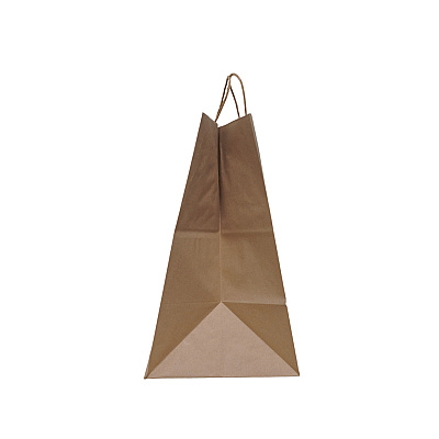 Solupac Take Out Twist Handle Bag, Natural Twisted-Paper Handles, 12" x 9" x 15.75", Natural, 200/Carton (TDPTKNTAOUDE)