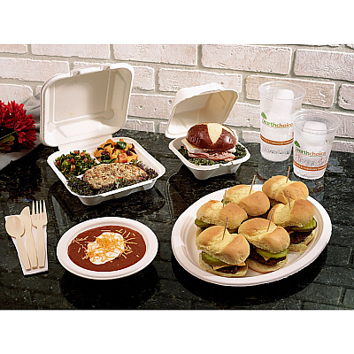 Pactiv Evergreen EarthChoice PFAS Free Compostable Dinnerware, Bowl, 16 oz, Natural, 1,000/Carton (PCTMC50016PFREE)