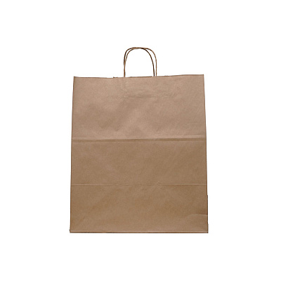 Solupac Emporium Twist Handle Bag, Natural Twisted-Paper Handles, 14" x 9.84" x 15.5", Natural, 200/Carton (TDPTKNEMSHDE)