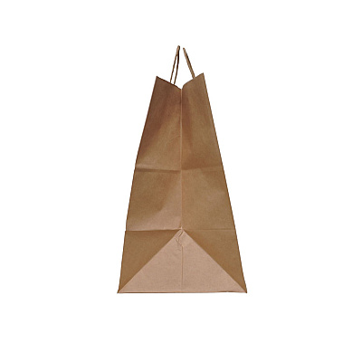 Solupac Emporium Twist Handle Bag, Natural Twisted-Paper Handles, 14" x 9.84" x 15.5", Natural, 200/Carton (TDPTKNEMSHDE)