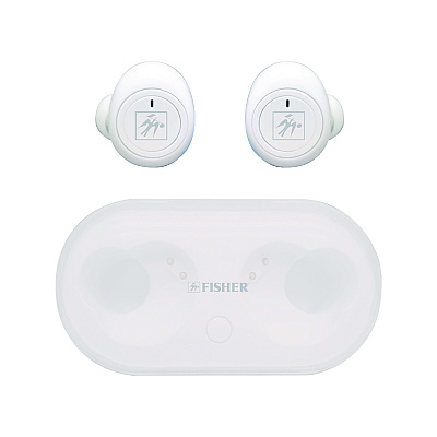 Fisher Vibrant Sound True Wireless Earphones, White (MIGFTW210W)