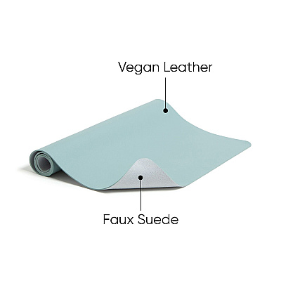 Smead Vegan Leather Desk Pads, 36" x 17", Light Blue (SMD64830)