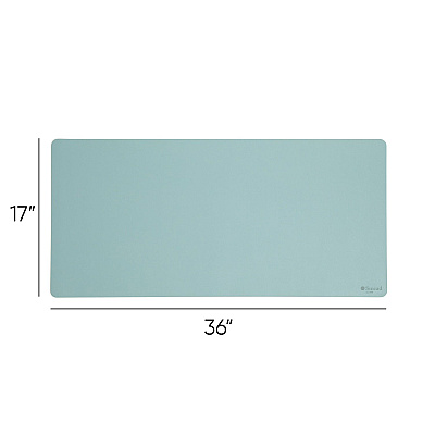 Smead Vegan Leather Desk Pads, 36" x 17", Light Blue (SMD64830)