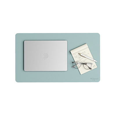 Smead Vegan Leather Desk Pads, 23.6" x 13.7", Light Blue (SMD64840)