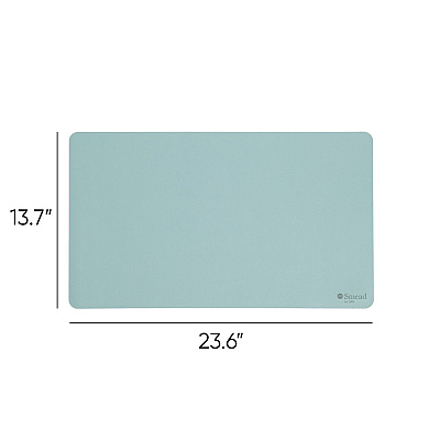 Smead Vegan Leather Desk Pads, 23.6" x 13.7", Light Blue (SMD64840)