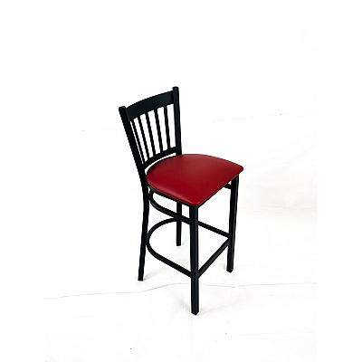 JMC Furniture Cobra Series Barstool, Supports Up to 300 lb, 28.5" Seat Height, Burgundy Seat, Black Back, Black Base (CBBVSBUR)