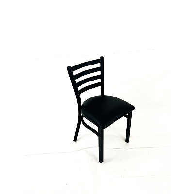 JMC Furniture White Horse Series Side Chairs, Supports Up to 300 lb, 18" Seat Height, Black Seat, Black Back, Black Base (WHCBVSBLK)