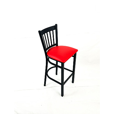 JMC Furniture Cobra Series Barstool, Supports Up to 300 lb, 28.5" Seat Height, Red Seat, Black Back, Black Base (CBBVSRED)