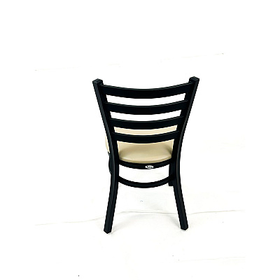 JMC Furniture White Horse Series Side Chairs, Supports Up to 300 lb, 18" Seat Height, Taupe Seat, Black Back, Black Base (WHCBVSTAU)