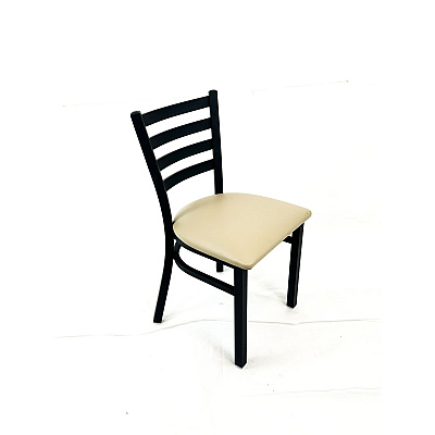 JMC Furniture White Horse Series Side Chairs, Supports Up to 300 lb, 18" Seat Height, Taupe Seat, Black Back, Black Base (WHCBVSTAU)