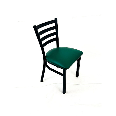 JMC Furniture White Horse Series Side Chairs, Supports Up to 300 lb,18" Seat Height, Green Seat, Black Back, Black Base (WHCBVSGRN)