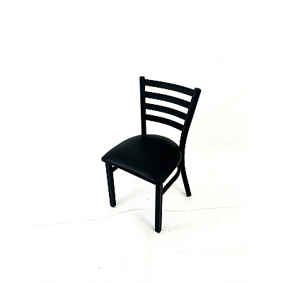 JMC Furniture White Horse Series Side Chairs, Supports Up to 300 lb, 18" Seat Height, Black Seat, Black Back, Black Base (WHCBVSBLK)