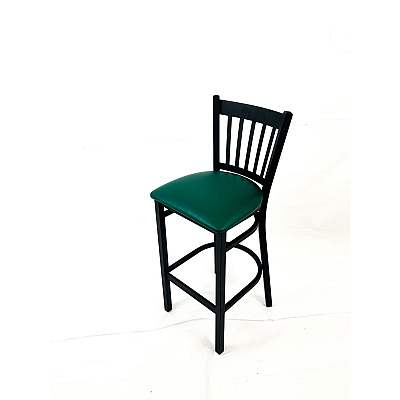 JMC Furniture Cobra Series Barstool, Supports Up to 300 lbs, 28.5" Seat Height, Green Seat, Black Back, Black Base (CBBVSGRN)