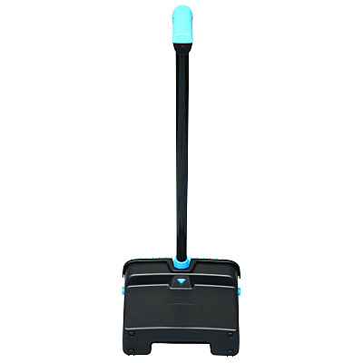 Impact LobbyMaster Plastic Dust Pan, 12.32" Wide, 31.84" Aluminum Handle, Blue/Black, 6/Carton (IMPT001101)
