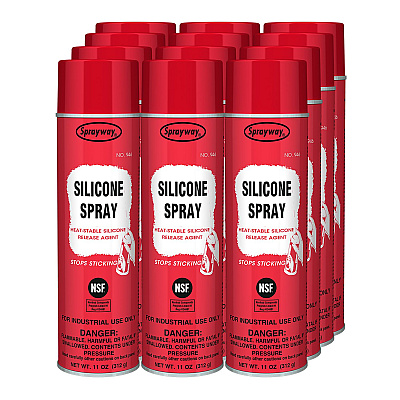 Sprayway Silicone Spray, 11 oz Aerosol Spray, 12 Cans (CGC946)