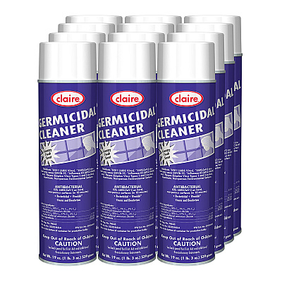 Claire Germicidal Cleaner, Country Fresh Scent, 19 oz Aerosol Spray, 12/Carton (CGC876)