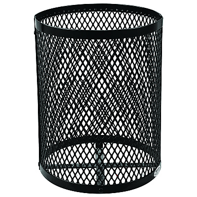 Global Industrial Outdoor Diamond Industrial Steel Trash Can, 36 gal, Black (GBE261948BK)
