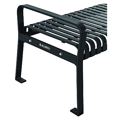 Global Industrial Steel Slat Flat Bench, 70 x 24 x 24.25, Black (GBE262113BKKD)