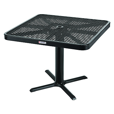 Global Industrial Outdoor Dining Set, Square, 36 x 36 x 36, Black Top, Black Base/Legs (GBE348120BK)