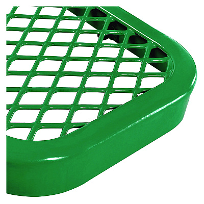 Global Industrial Expanded Steel Bench With Back, 72 x 24 x 33, Green (GBE277154GN)