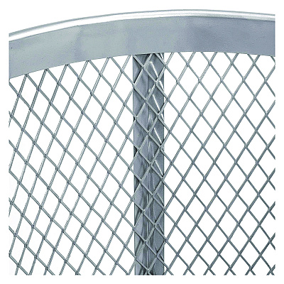 Global Industrial Steel Mesh Corrosion Resistant Trash Can, 48 gal, Silver (GBE237633)