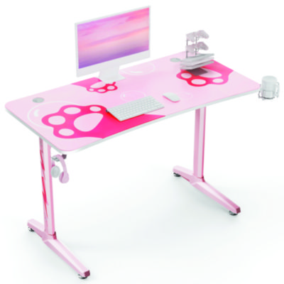 Eureka Cute Gaming Desk, 47" x 23.63" x 30.13", Pink (EKAGD0100)