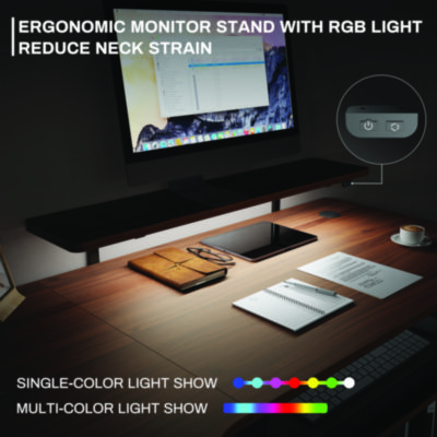 Eureka L-Shaped Standing Desk with Keyboard Tray, Left Desk, 61.25" x 43.25" x 34.38" to 52.88", Walnut/Black (EKAL60LWN)
