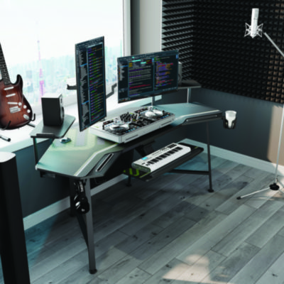 Eureka Aero Gaming Desk, 72.06" x 23.63" x 38", Black (EKAE70B)