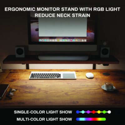 Eureka L-Shaped Standing Desk with Keyboard Tray, Right Desk, 61.25" x 43.25" x 34.38" to 52.88", Rustic Brown/Black (EKAL61LRB)