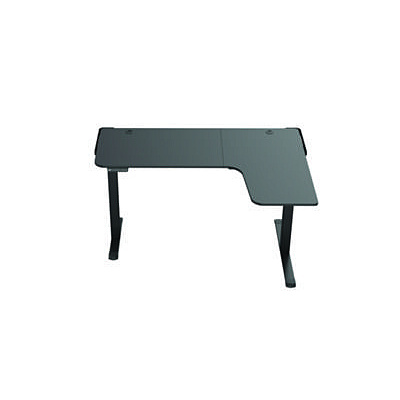 Eureka L-Shaped Standing Desk, Right Desk, 60" x 43.69" x 29.88" to 48.38", Black (EKA01875)