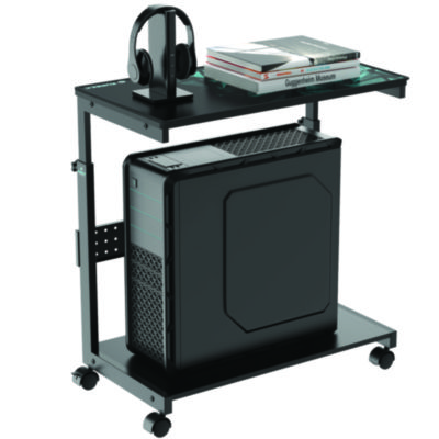 Eureka CPU Holder, Supports 88.2 lbs, 25.19 x 11.81 x 22.56 to 28.56, Black (EKAARCHB)