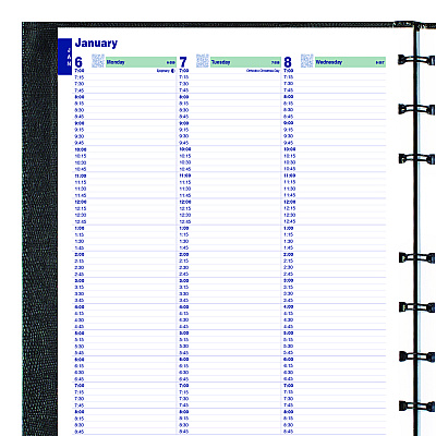 Blueline Plan and Link Weekly Appointment Planner, 9.25" x 7.25", Black Cover, 12-Month (Jan to Dec): 2025 (C5275C81)