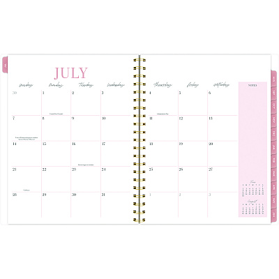 Cambridge Leah Bisch Academic Year Weekly/Monthly Planner, Floral Artwork, 11 x 9.25, Multicolor Cover, 12-Month: July 2024 - June 2025 (LB33905A)