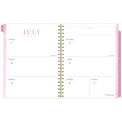 Cambridge Leah Bisch Academic Year Weekly/Monthly Planner, Floral Artwork, 11 x 9.25, Multicolor Cover, 12-Month: July 2024 - June 2025 (LB33905A)