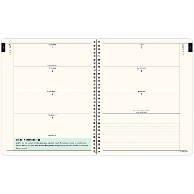 Cambridge GreenPath Academic Year Weekly/Monthly Planner, Floral Artwork, 11 x 9.38, Multicolor Cover, 12-Month: July 2024 to June 2025 (GP46905A)
