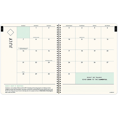 Cambridge GreenPath Academic Year Weekly/Monthly Planner, Floral Artwork, 11 x 9.38, Multicolor Cover, 12-Month: July 2024 to June 2025 (GP46905A)