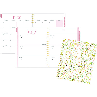 Cambridge Leah Bisch Academic Year Weekly/Monthly Planner, Floral Artwork, 11 x 9.25, Multicolor Cover, 12-Month: July 2024 - June 2025 (LB33905A)