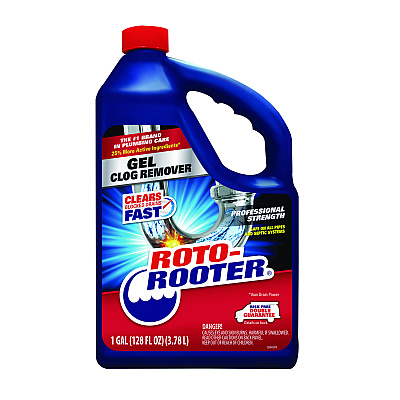 ROTO-ROOTER Gel Clog Remover, 1 gal Bottle, 4/Carton (RST351399)
