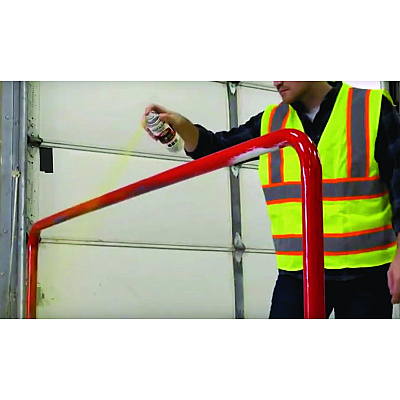 Rust-Oleum Industrial Choice 1600 System Multi-Purpose Enamel Spray Paint, Flat Safety Red, 12 oz Aerosol Can, 6/Carton (RST1660830)