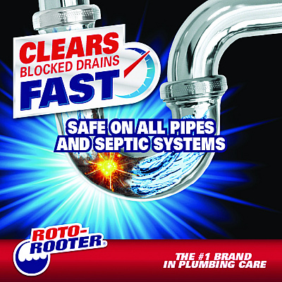 ROTO-ROOTER Gel Clog Remover, 1 gal Bottle, 4/Carton (RST351399)