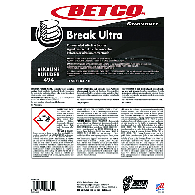 Betco Symplicity Break Ultra Alkaline Booster, 15 gal Drum (BET4947700)
