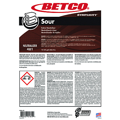 Betco Symplicity Sour Fabric Neutralizer, 15 gal Drum (BET4817700)