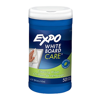 EXPO Dry-Erase Board-Cleaning Wet Wipes, 6 x 9, 50/Container, 6/Carton (SAN81850ACT)