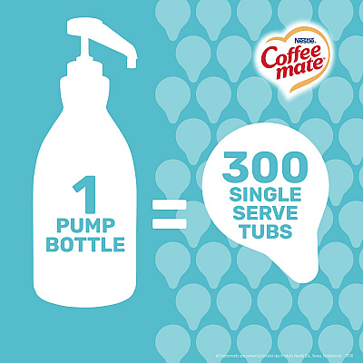 Coffee-mate Liquid Creamer Pump Bottle, Caramel, 50.7 oz Pump Bottle, 2/Carton (NES73358CT)